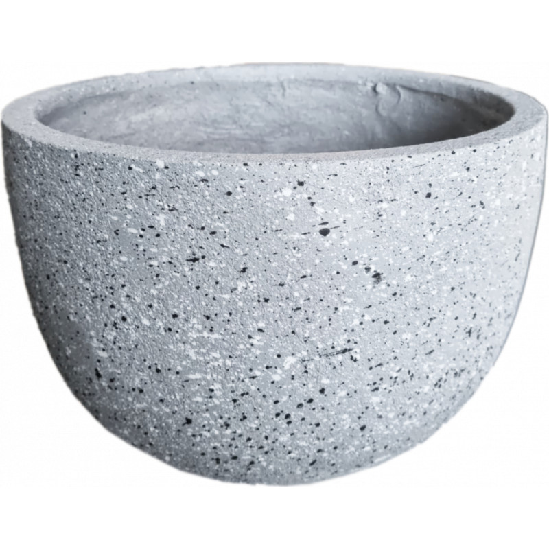 Besk Puķu pods stiklšķiedras pusapaļš 30x20, gaiši pelēks