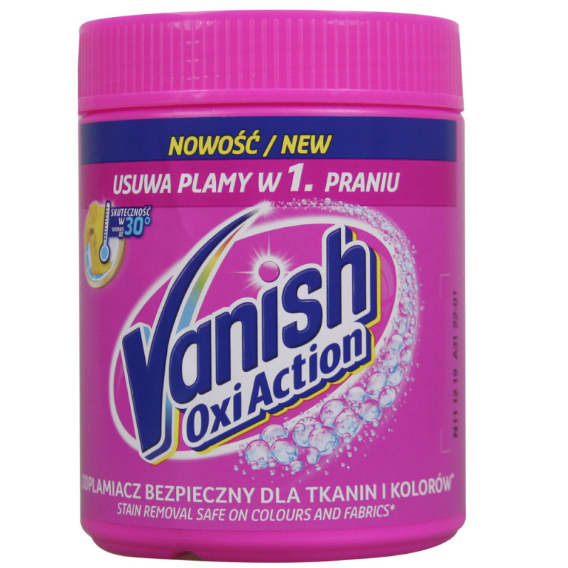 Vanish Līdzeklis traipu tīrīšanai Vanish Oxi Action Pink 470g