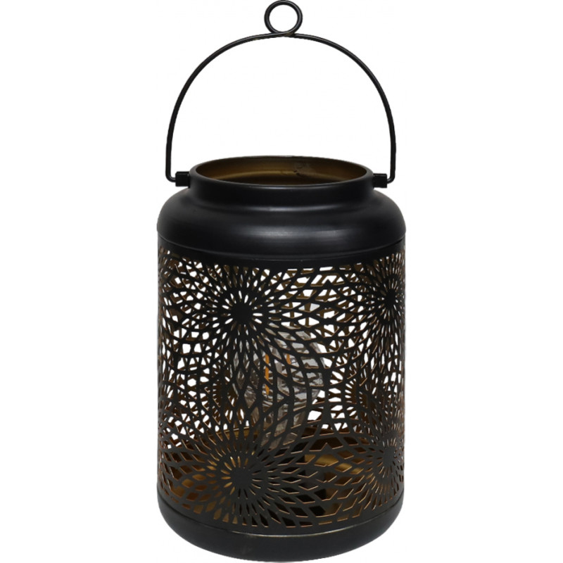 Artflow Dārza Laterna ar LED uz baterijām, 15x15x22cm, melna
