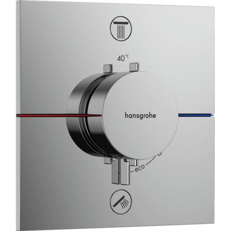 Hansgrohe ShowerSelect Comfort E termostata virsapmetuma dekoratīvā daļa, 2 izejas, hroms - gab.