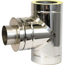 Dumvadu Meistars dubultsienu t-gabals 90 DN150/250, izolācija 50mm