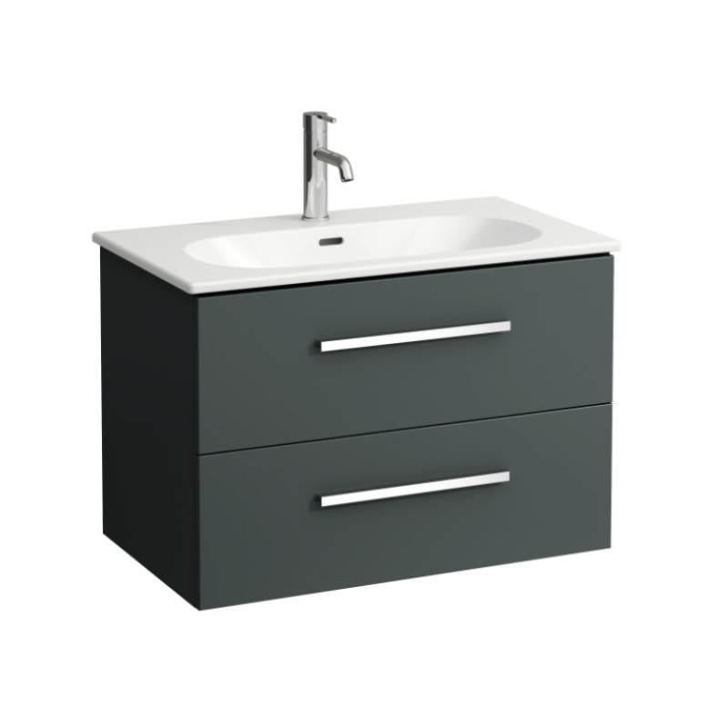 Laufen izlietnes Lua Slim un skapīša Avin komplekts, 800 mm, 2A, traffic grey