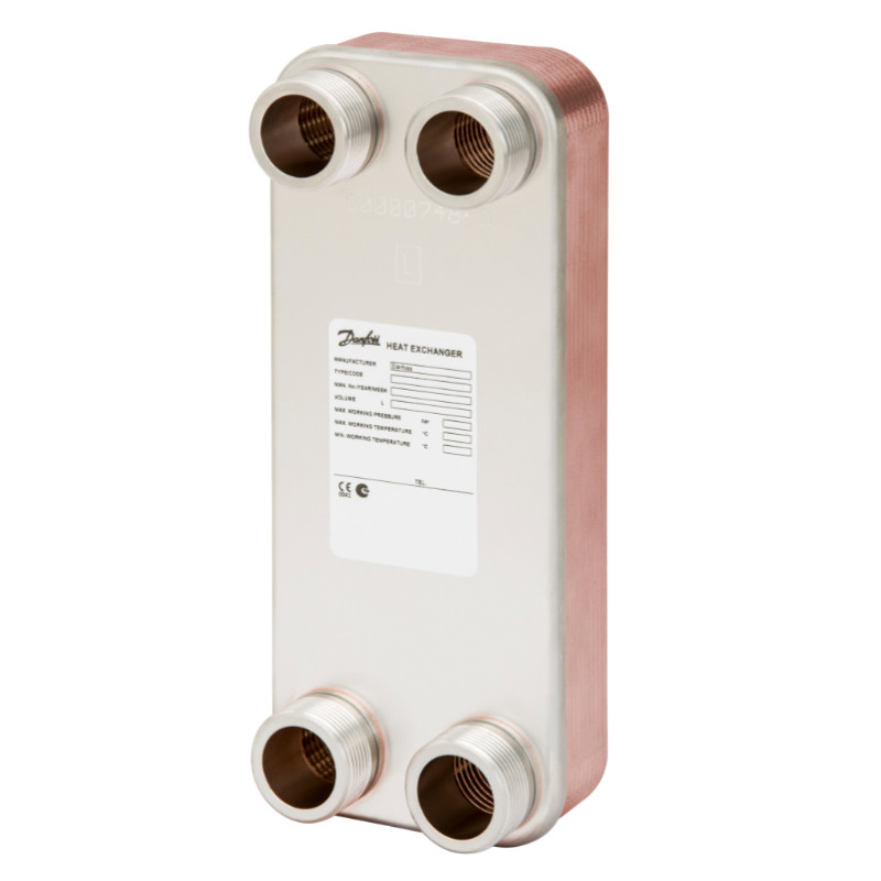Danfoss mikroplākšņu siltummainis, XB12M-1, plākšņu skaits: 20, CU+