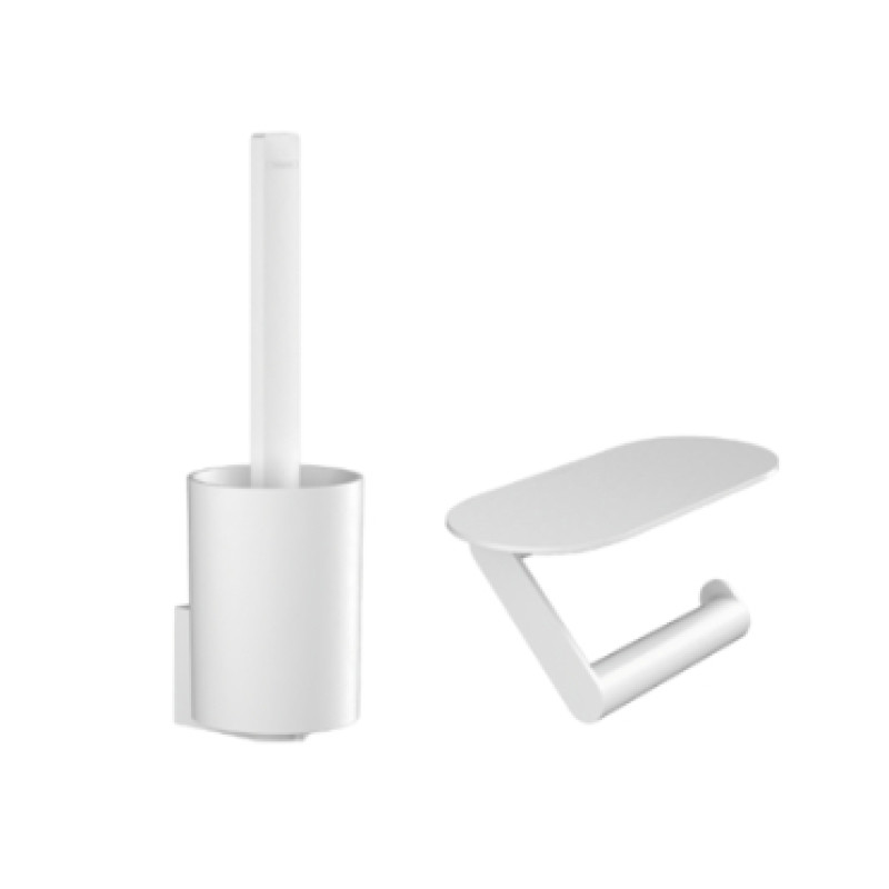 Hansgrohe tualetes aksesuāru komplekts WallStoris, 2 piederumi, matēts balts