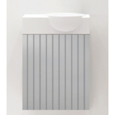 Balteco izlietnes skapītis NU40, 400x214 mm, h=450 mm, ar sifonu, gaiši pelēks