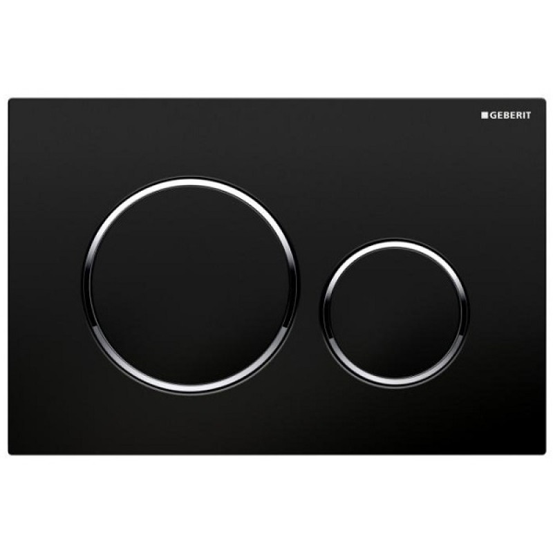 Geberit taustiņš Sigma20 New, 246x164 mm, melns / hroms