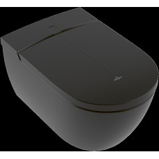 Villeroy & Boch pods ViClean-I200 Rimless, stiprināms pie sienas, 385x595 mm, ar bidē funkciju, pure black  CP