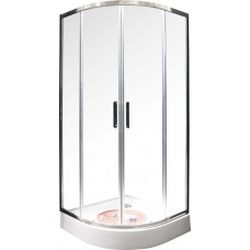 Ravak dušas stūris XU1CP4-90, 900x900 mm, r=550, h=1900, spīdīgs/caurspīdīgs stikls