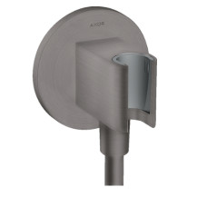 Hansgrohe dušas izvads ar dušas galvas turētāju Fixfit Porter Round, Brushed Black Chrome