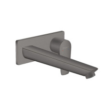Hansgrohe izlietnes maisītāja Talis E virsapmetuma daļa, 2 MC, iztece 225 mm, no sienas,  brushed black chrome