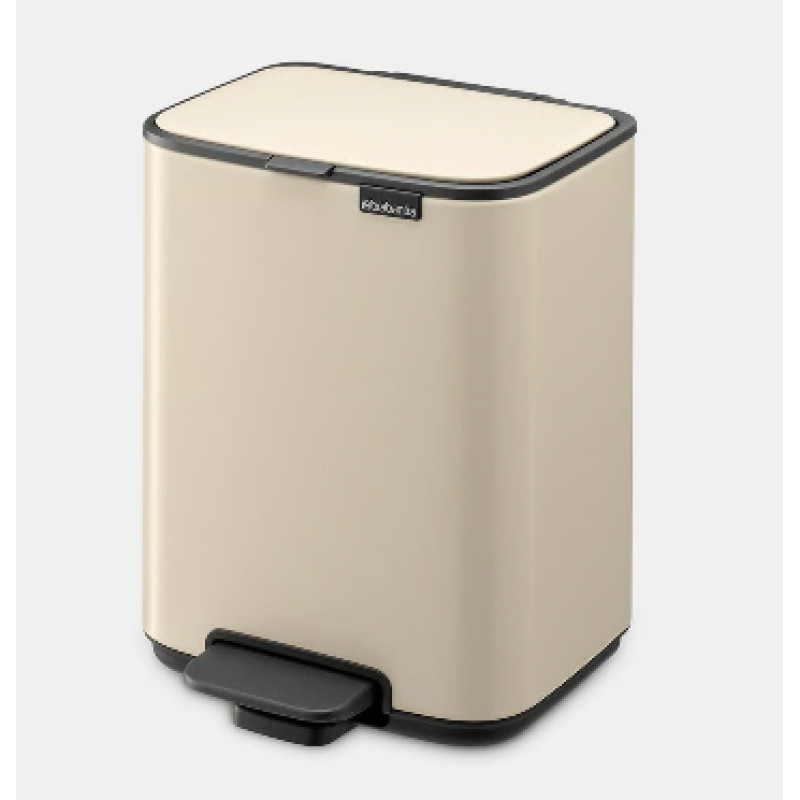 Brabantia atkritumu tvertne ar pedāli Bo, 4l, soft beige