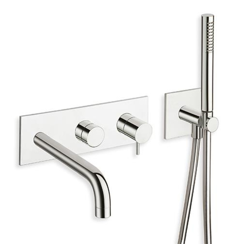 Cristina iebūvējamā vannas maisītāja Tricolore Verde virsapmetuma daļa, 4 caurumu, no sienas, hroms