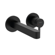 Hansgrohe izlietnes maisītāja Finoris virsapmetuma daļa, 2 MC, iztece 165 mm, no sienas, matēta melna