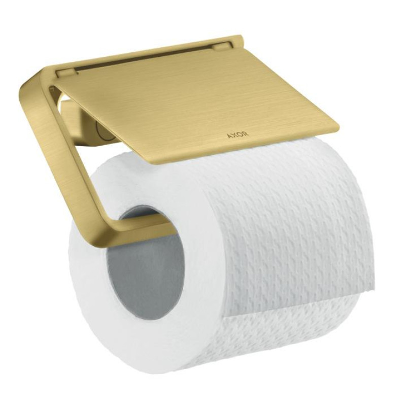 Hansgrohe tualetes papīra turētājs ar vāciņu Axor Universal, brushed brass