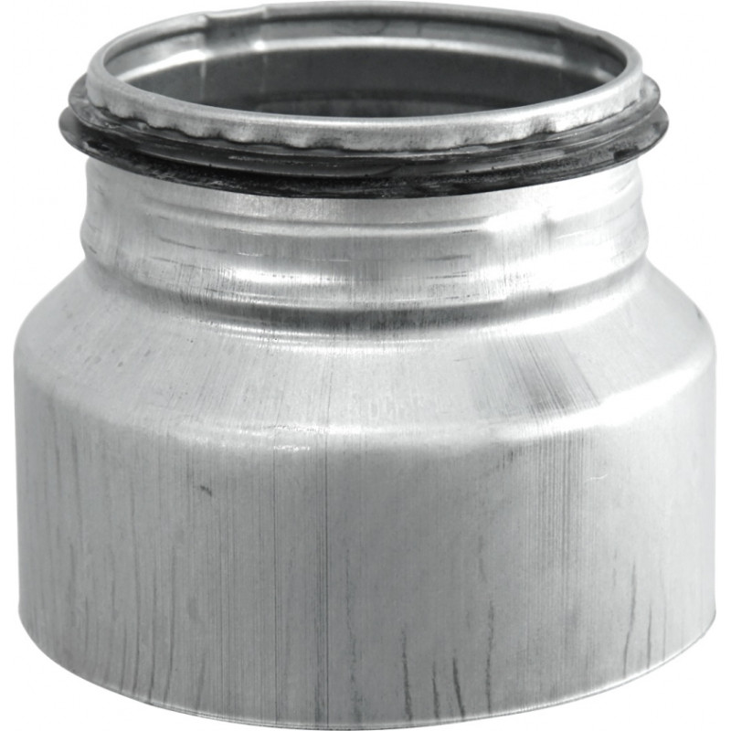 Europlast pāreja metāla, koncentriska, gaisa vads/fasondaļa, Ø160-Ø125mm ar gumiju, presēts