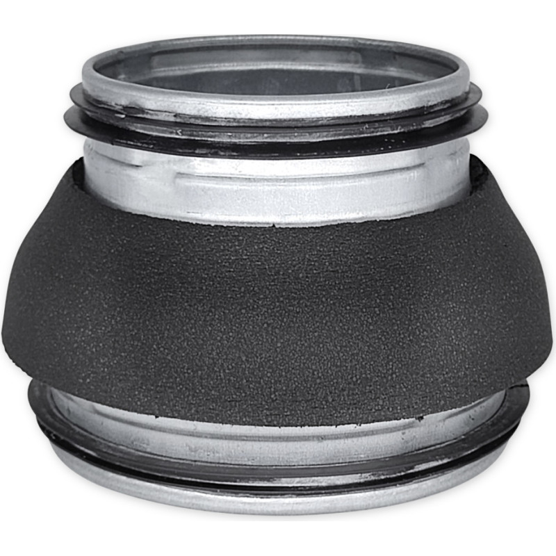 Europlast izolēta pāreja metāla, Ø200-Ø100mm ar gumijām, presēta, izolācija 19mm