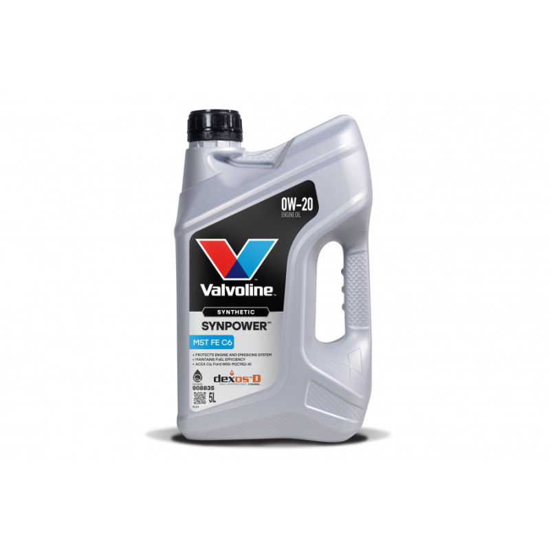 Valvoline Motoreļļa Synpower MST FE C6 0W20 5L, Valvoline