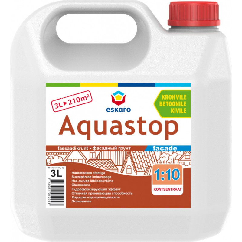 Eskaro Aquastop Facade Grunts koncentrētām minerālu virsmām, 3L