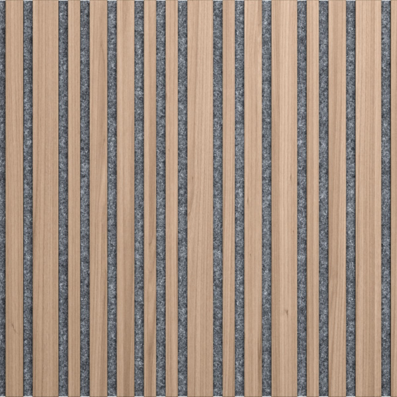 Illi Tremolo Akustiskais sienas panelis, finierēts, pelēks filcs, 600x2420x18mm, rieksts