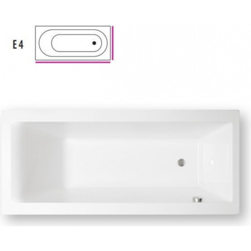 Balteco Forma Akrila vanna ar rāmi, sifonu, 159x70cm, paneļi E4, balta