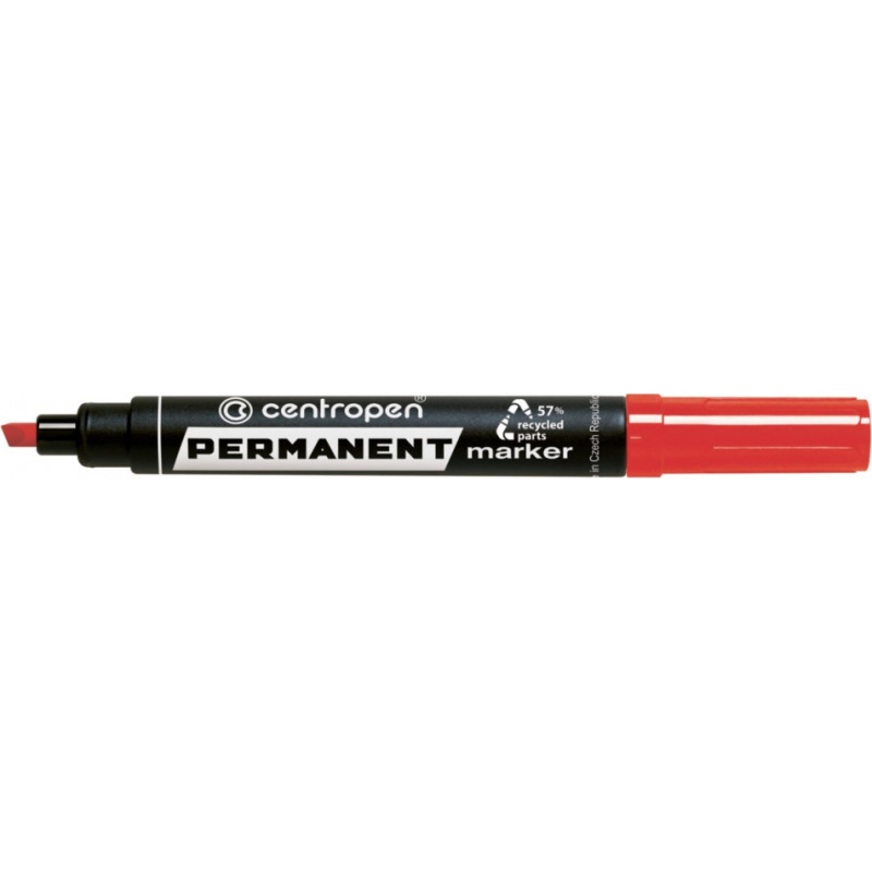 Centropen Permanentais marķieris, šķelts, 1-4.6mm, sarkans
