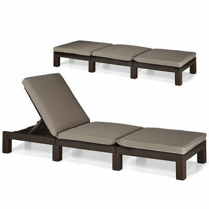 KETER Daytona Deluxe sauļošanās krēsls brūns / gab