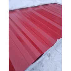 Metāla segums T18E R trapecveida, 0,4mm 2000x1185mm PS RAL3011 Sarkans / gab