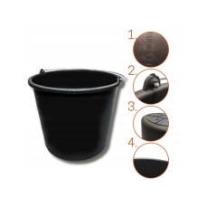 Plastmasas spainis 20 L, melns / gab