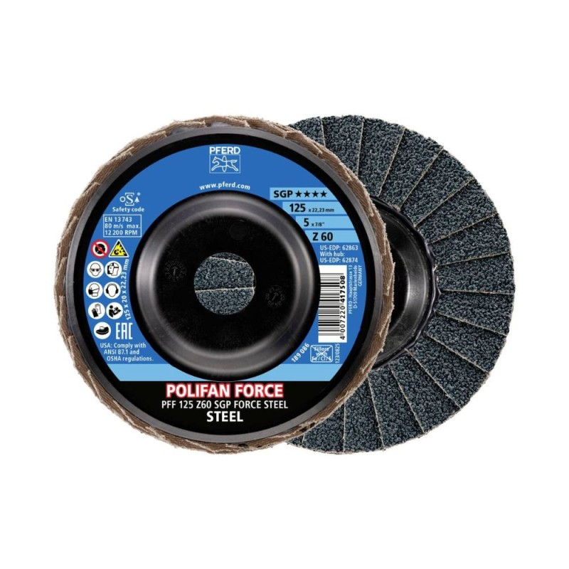 Pferd Slīpēšanas disks Pferd PFF125 Z60 SGP FORCE TĒRAUDS