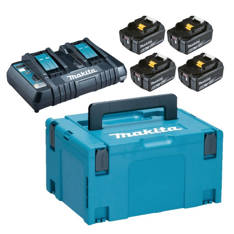 Makita Akumulatoru un lādētāja komplekts MAKITA PowerPack 18V 4x6,0Ah