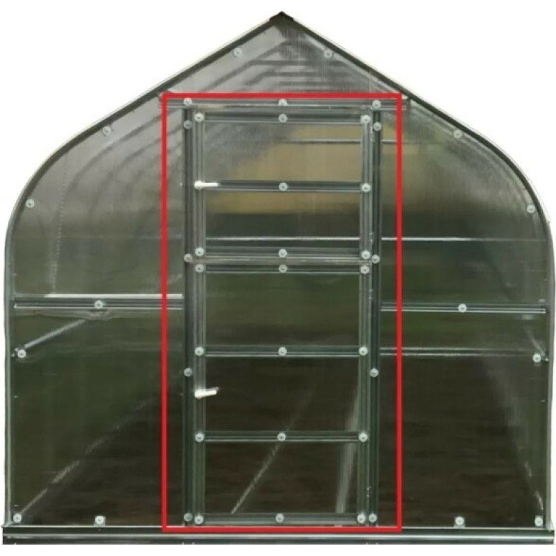 Papildus durvis ar logu siltumnīcai Klasika Standart; 800x1960mm bez pārklājuma. / gab