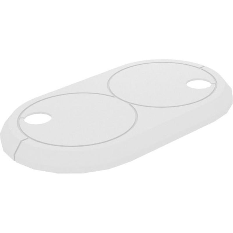 Dekoratīvā dubultrozete D16 balta TIA