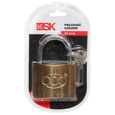 Besk Piekaramā slēdzene ar 3 atslēgām 63mm, 25AR029-6