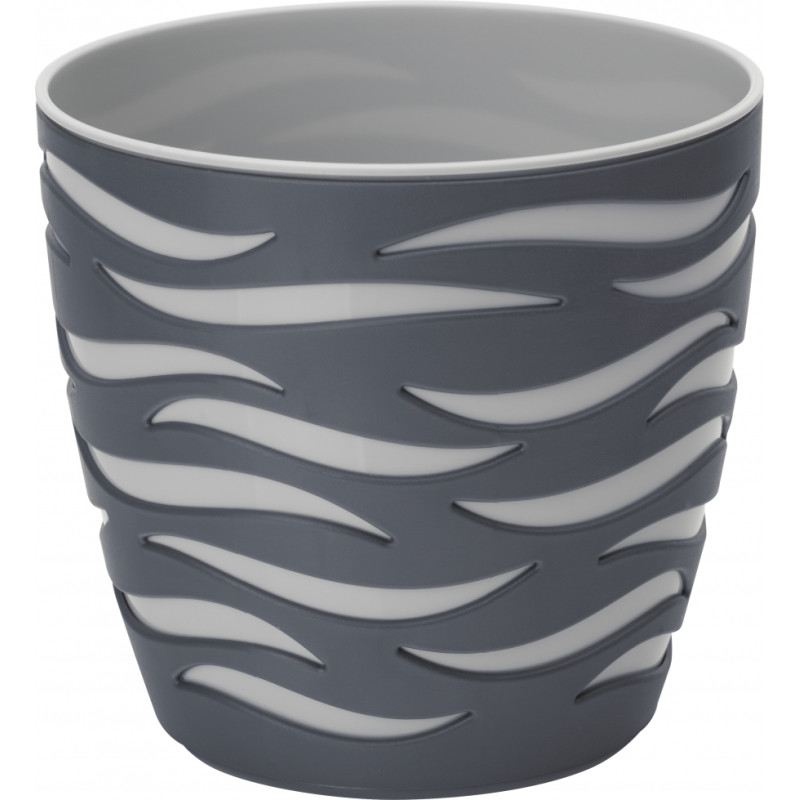 Form Plastic Puķu pods Sahara Duo 28cm tumši pelēks/pelēks, 10.7L