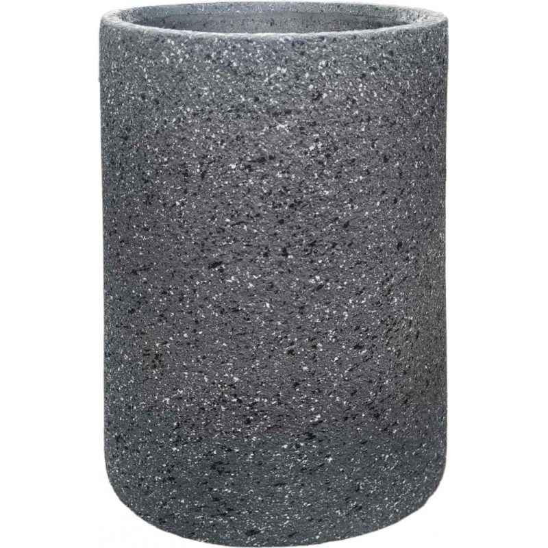 Besk Puķu pods stiklšķiedras cilindra 40x40x50cm, tumši pelēks