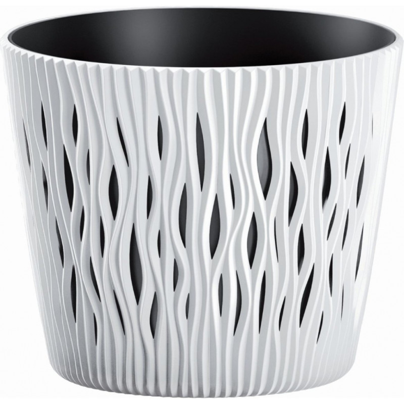 Prosperplast Puķu pods Sandy Round 11x13cm, balts