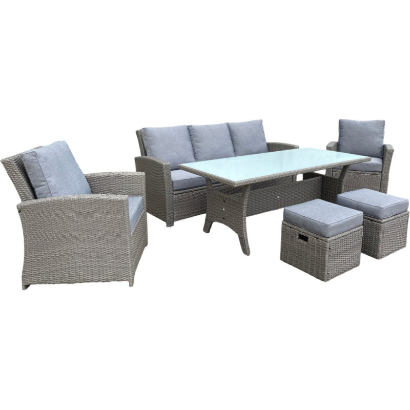 Besk Dārza komplekts, galds ar 5 atpūtas krēsliem