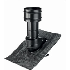 Zehnder Jumta ventilācijas izvads slīpajiem jumtiem DN 125, melns (RAL 9005)