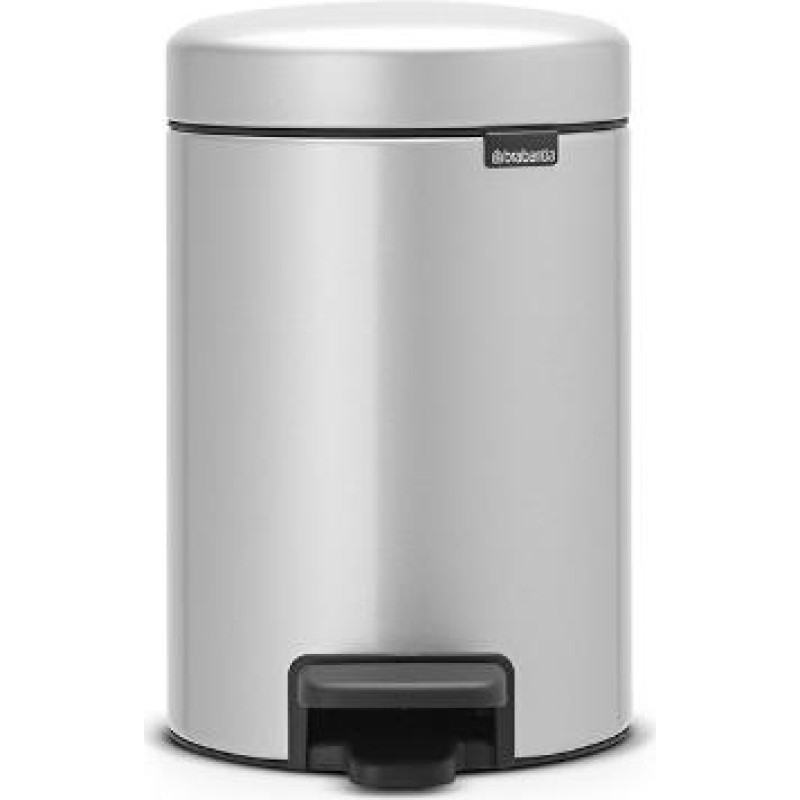 Brabantia atkritumu tvertne ar pedāli NewIcon, 3l, metallic grey