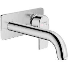 Hansgrohe izlietnes maisītāja Vernis Shape virsapmetuma daļa, 2 MC, iztece 207 mm, no sienas, hroms