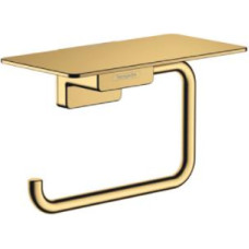 Hansgrohe tualetes papīra turētājs ar plauktiņu AddStoris, polished gold optic