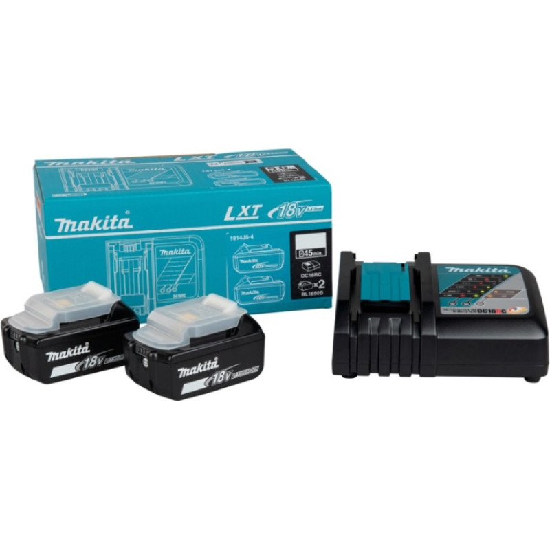 Makita Akumulatora un lādētāja komplekts MAKITA 1914J6-4 18V 2x5,0Ah