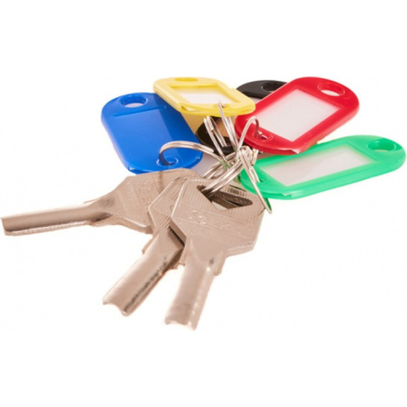 Geko Krāsaini plastmasas atslēgu piekariņi, 50 gab., 5 krāsas, G79961, GEKO