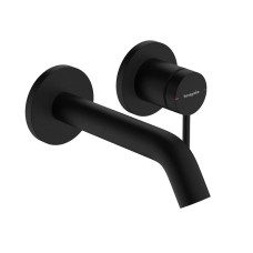 Hansgrohe izlietnes maisītāja Tecturis S virsapmetuma daļa, 2MC, no sienas, iztece 165 mm, matēta melna