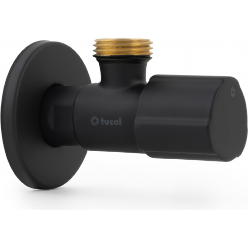 Tucai stūra ventīlis -1/2x3/8-melns