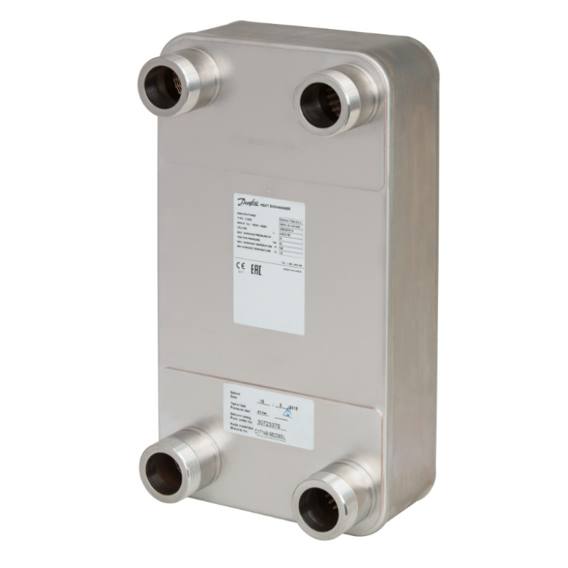 Danfoss mikroplākšņu siltummainis, XB52M-2, plākšņu skaits: 72, 36/36, CU+