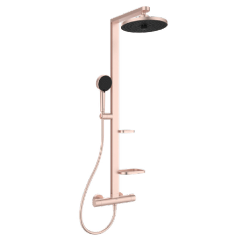 Ideal Standard dušas sistēma ar termostatu Ceratherm ALU+, rose
