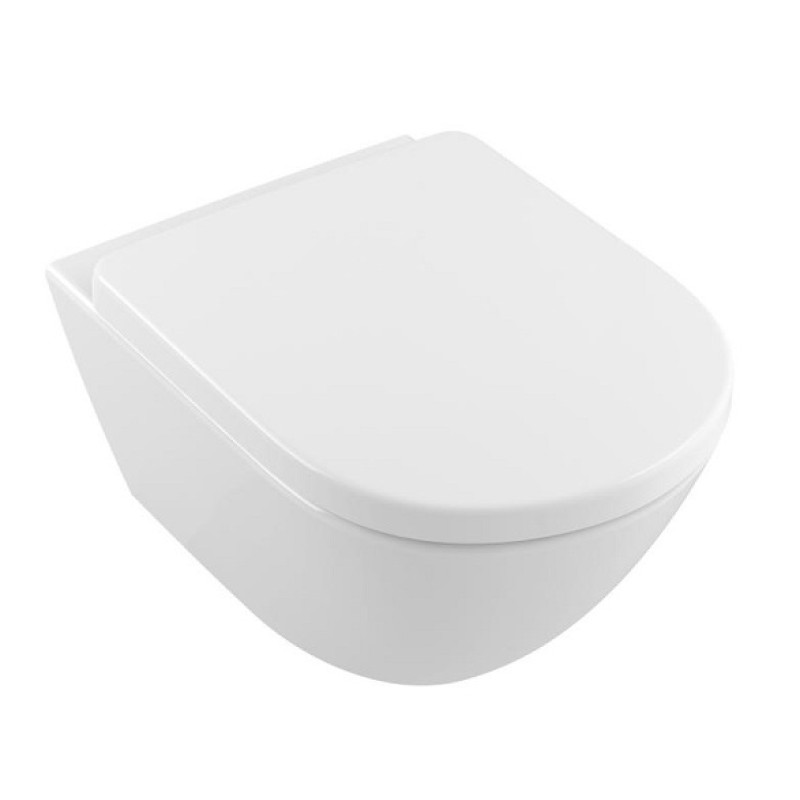 Villeroy & Boch pods Subway 2.0 Comfort Rimless, stiprināms pie sienas, 410x580 mm, SupraFix, balts