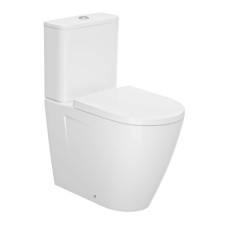 Jika pods ar QR/SC vāku Cubito Style rimless, stiprināms uz grīdas, universāls izvads, Vortex, balts