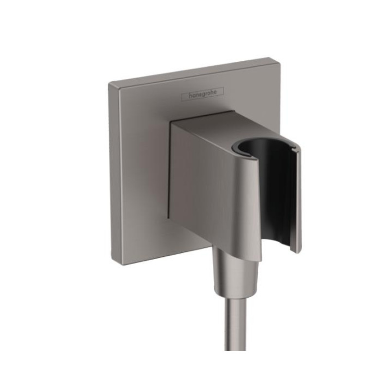 Hansgrohe dušas izvads ar dušas galvas turētāju Fixfit E, brushed black chrome